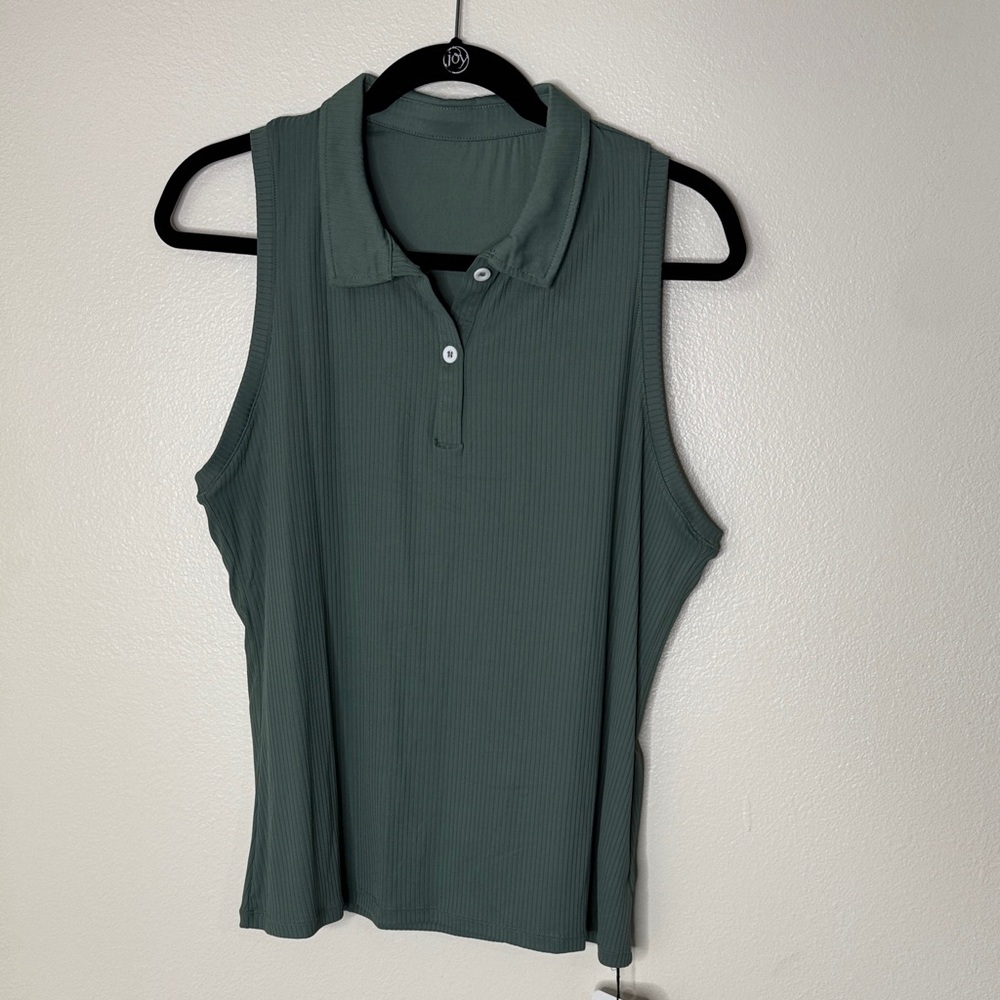 Chic cactus Upton tank XL NWT Sleeveless Polo Tank - Forest Green
